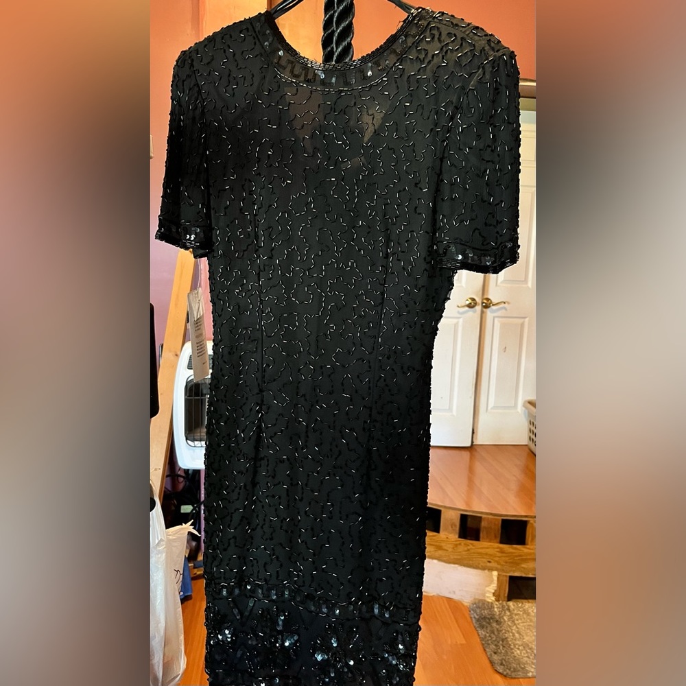 Black beaded dress